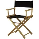 18 Directors Chair Natural Frame-Black Canvas