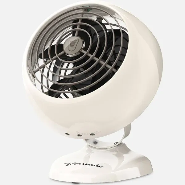 VFAN Mini Classic Personal Vintage Air Circulator Fan, Vintage White