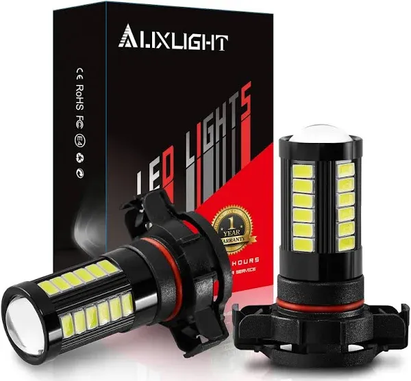 AUXLIGHT 2504 PSX24W 12276 LED Fog Light Bulbs 6000K Xenon White Super Bright...