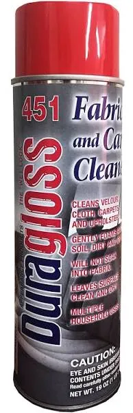 Duragloss 451 Fabric and Carpet Cleaner, Aerosol Foam, 1 Pack