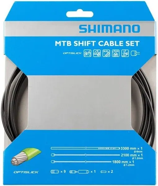 Shimano MTB Optislick Derailleur Cable and Housing Set