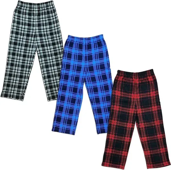 Kids Mad Dog Concepts 3-Pack Boys Pajama Pants Soft Micro Fleece PJ Bottom with Elastic Waistband