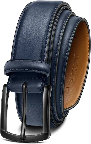 KEMISANT Men Belt-Genuine Leather Belt for Men Dress Casual Golf Jeans 1 3/8"