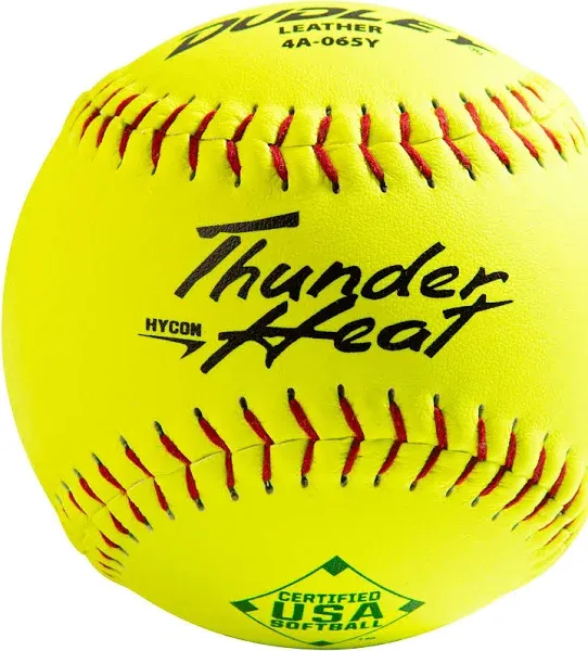 Dudley 12" USASB Thunder Hycon Leather Slowpitch Softball - 12 Pack