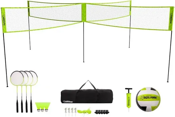  4 Square Volleyball/Bad<wbr/>minton Combo and Pickleball Combo Volleyball Badminton