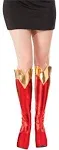 Toppers Womens Adult Super Hero Cosplay Supergril Boot Tops Adult Red/Gold