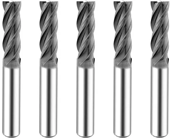 Micrograin Carbide Square End Mill - 4 Flute - 8mm 60L (1 Piece, 8mm) - for D...