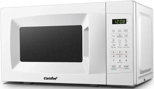 COMFEE' EM720CPL-PM Countertop Microwave Oven with Sound On/Off, ECO Mode and Easy One-Touch Buttons