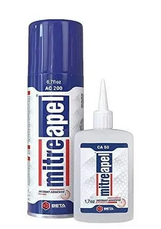 MITREAPEL Super CA Glue with Spray Adhesive Activator, 3.5 Oz, Easy Bonding, Pow