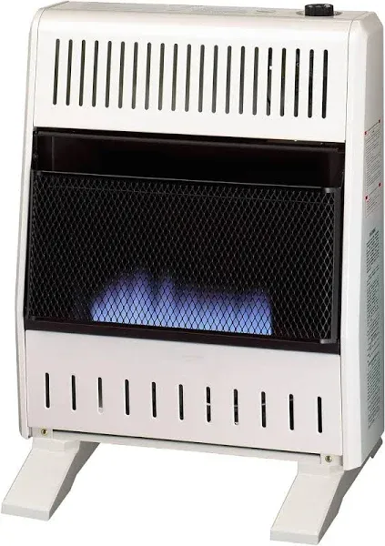 Procom 10000-Btu Natural Gas Ventless Blue Flame Heater. 14&#034;Wx19.12&#034;H In White