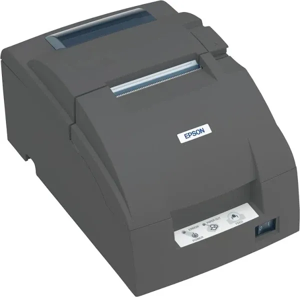 TM-U220B, Impact, two-color printing, 6 lps, Serial interface only, Power supply, Dark gray