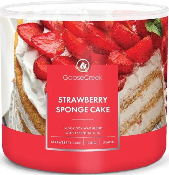 Goose Creek Strawberry Sponge Cake 3-Wick Scented Candle