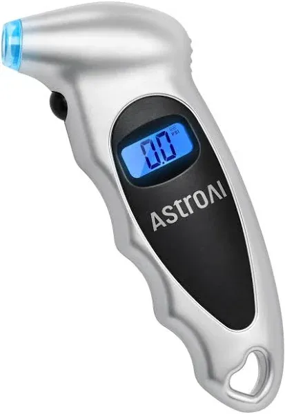 Astroai Digital Tire Pressure Gauge 150 PSI 4 Settings for Car Truck Bicycle with Backlit LCD and Non-Slip Grip