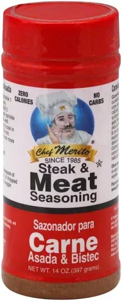 Chef Merito Seasoning Steak & Meat - 14 oz