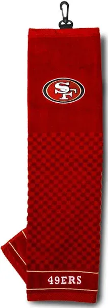 Team Golf NFL Embroidered Golf Towel, Checkered Scrubber Design, Embroidered Logo