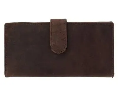 CTM Vintage Leather RFID Checkbook Cover Wallet