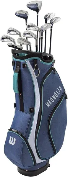 Women Wilson Magnolia Carry Navy Tall Complete Set Club Set Ladies New