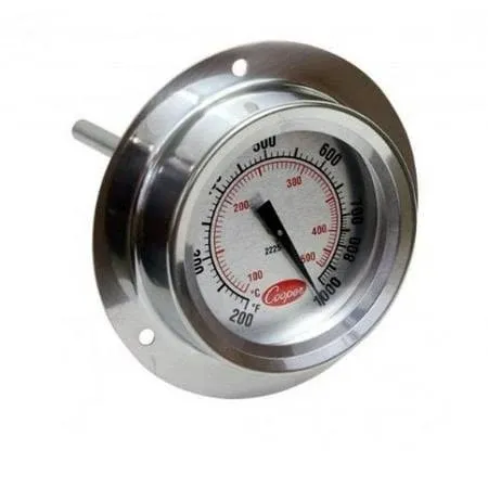 Cooper-Atkins 2225-20 Stainless Steel Bi-Metals Industrial Flange Mount Thermometer, 200 to 1000 Degrees F Temperature Range