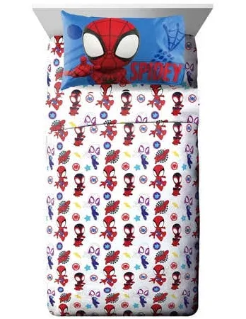 Marvel Spidey & His Amazing Friends 4 Piece Full Size Kids Sheet Set