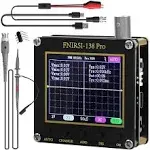 138pro Digital Oscilloscope Kit with 2.4" LCD Display 200kHz Digital Mini Oscilloscope Portable 2.5MS/s Sampling Rate, Built-in 1250mAh Battery,