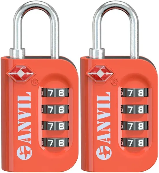 Travel Luggage Lock 4-Digit Combination Yellow Padlock for Suitcase Tsa Approved