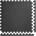 Meister X-Thick 1.5" Interlocking EVA Foam Mats - 2x Cushion for Wrestling, MMA Takedowns & Gymnastics - 2'x2' Tiles - Black - 10 Tiles (40 Sqft)