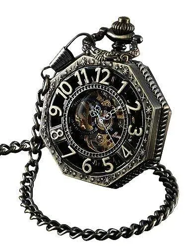 ShoppeWatch Men's Steampunk Pocket Watch