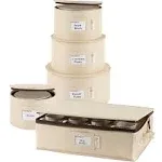 Hard Shell China Storage Containers 5-Piece Set Moving Boxes for Beige