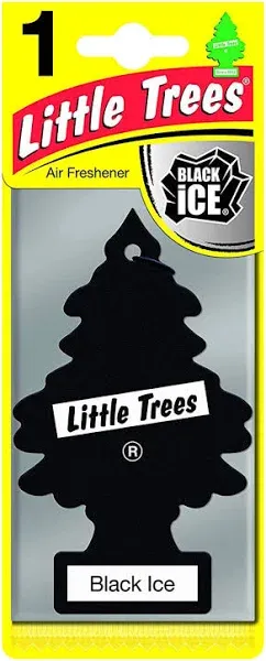 Little Trees Car Freshener, Black Ice, 10-Pack