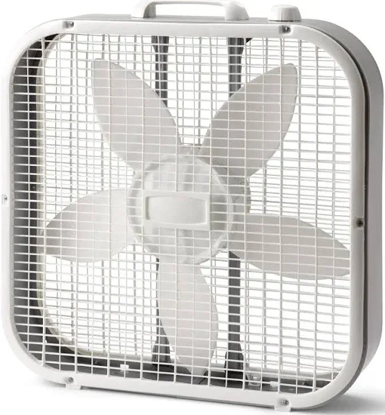 Lasko 20&#034; Classic Box Fan with Weather-Resist<wbr/>ant Motor, 3 Speeds, 22.5&#034; H, White