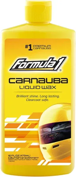 Formula 1 Carnauba Car Wax, High Gloss Shine & Protection for Auto Paint, Liquid Car Polish, Micro-Polishing Technology, Minor Scratch Remover, 16 oz