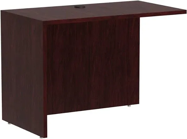 Alera VA354224WA Valencia Series 42 in. x 23-5/8 in. x 29-1/2 in. Reversible Return/Bridge Shell - Modern Walnut