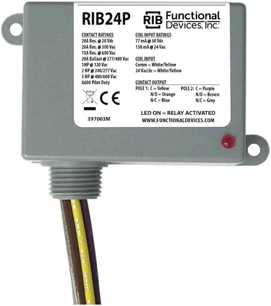 Functional Devices - RIB2402B - Functional Devices RIB2402B Relay