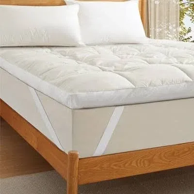 Puredown Organic Cotton Mattress Topper Feather Bed, Size: Full