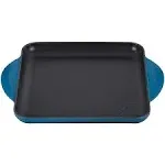 Le Creuset 9.5" Cast Iron Square Griddle Pan - Deep Teal