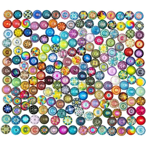 Bright Creations Glass Dome Cabochon Mosaic Tiles