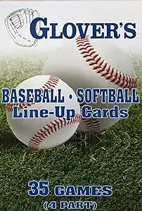 Glover's Baseball/Softball Line-Up Cards