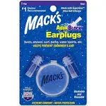 Mack's AquaBlock Swimming Earplugs, 3 Pair - Comfortable, Waterproof, Reusable Silicone Ear Plugs for Swimming, Snorkeling, Showering, Surfing and Bathing (3 Pair - Clear)