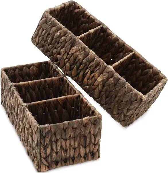 Casafield Set of 2 Water Hyacinth Storage Baskets