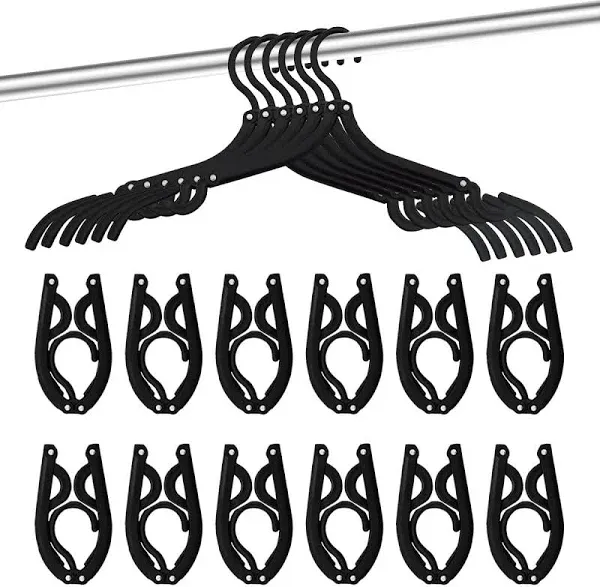 Trubetter 24 Pcs Portable Folding Travel Hangers