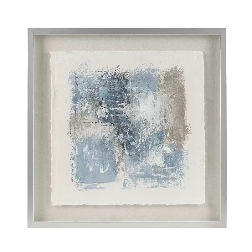 Madison Park Ashlar Abstract Framed Wall Art, Blue