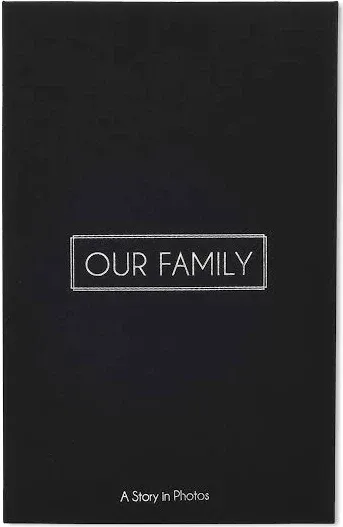  Our Coffee Table Photo Album, Holds 180 4x6 Photos Linen Black Family