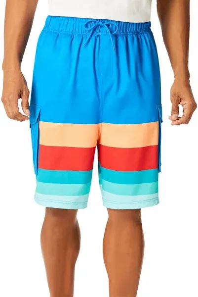 KingSize Men's Big & Tall 8" Flex Cargo Swim Trunks