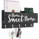 Mail And Key Holder For Wall Decorative Entryway Organizer Shelf With Hooks For 