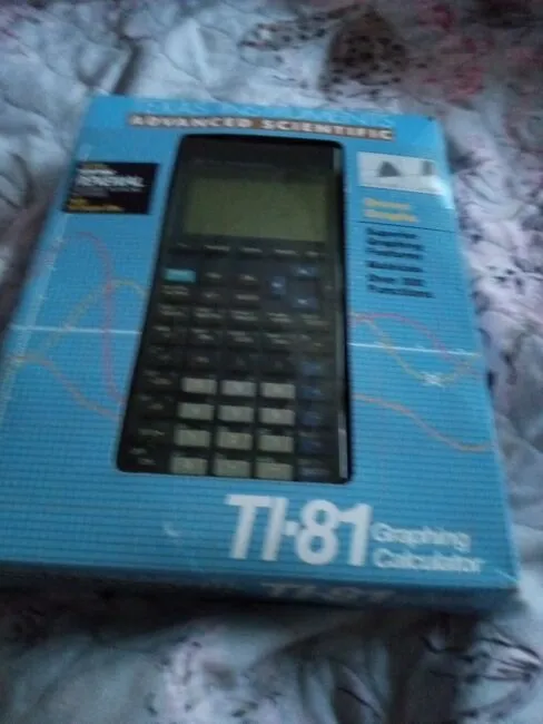 Texas Instruments TI-81 Graphing Calculator NO COVER Blue Tested and Works