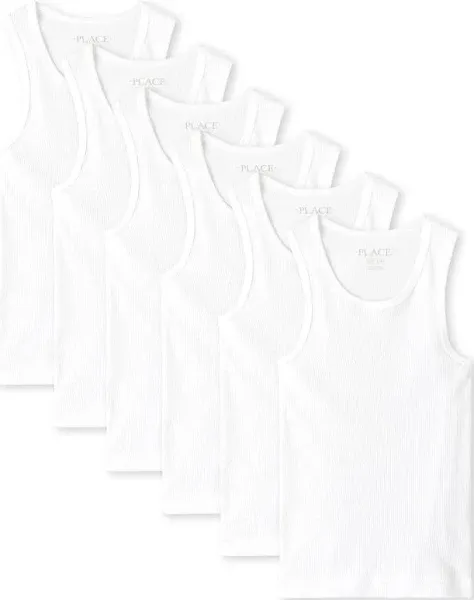 The Children's Place Boys' 6-Pack Sleeveless Cotton Tank Tops