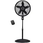 Lasko 1843 18" Remote Control Cyclone Pedestal Fan, Black