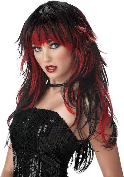 Brand New Tempting Tresses Costume Wig - Red/Black