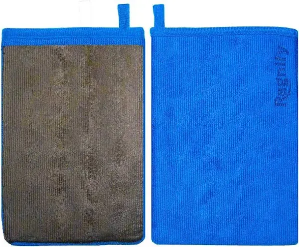 Pack of 2 Clay Mitt Auto Detailing Medium Grade Alternative Mitt for Flawless Removal of Surface Bonded Micro Contaminant (Blue)