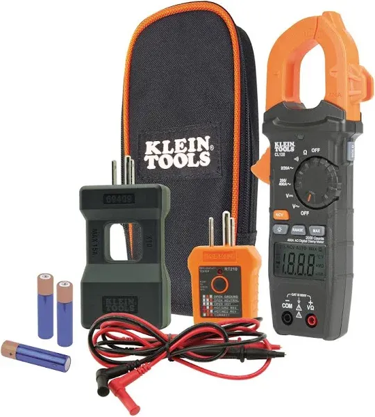 Klein Tools Clamp Meter Electrical Test Kit CL120VP